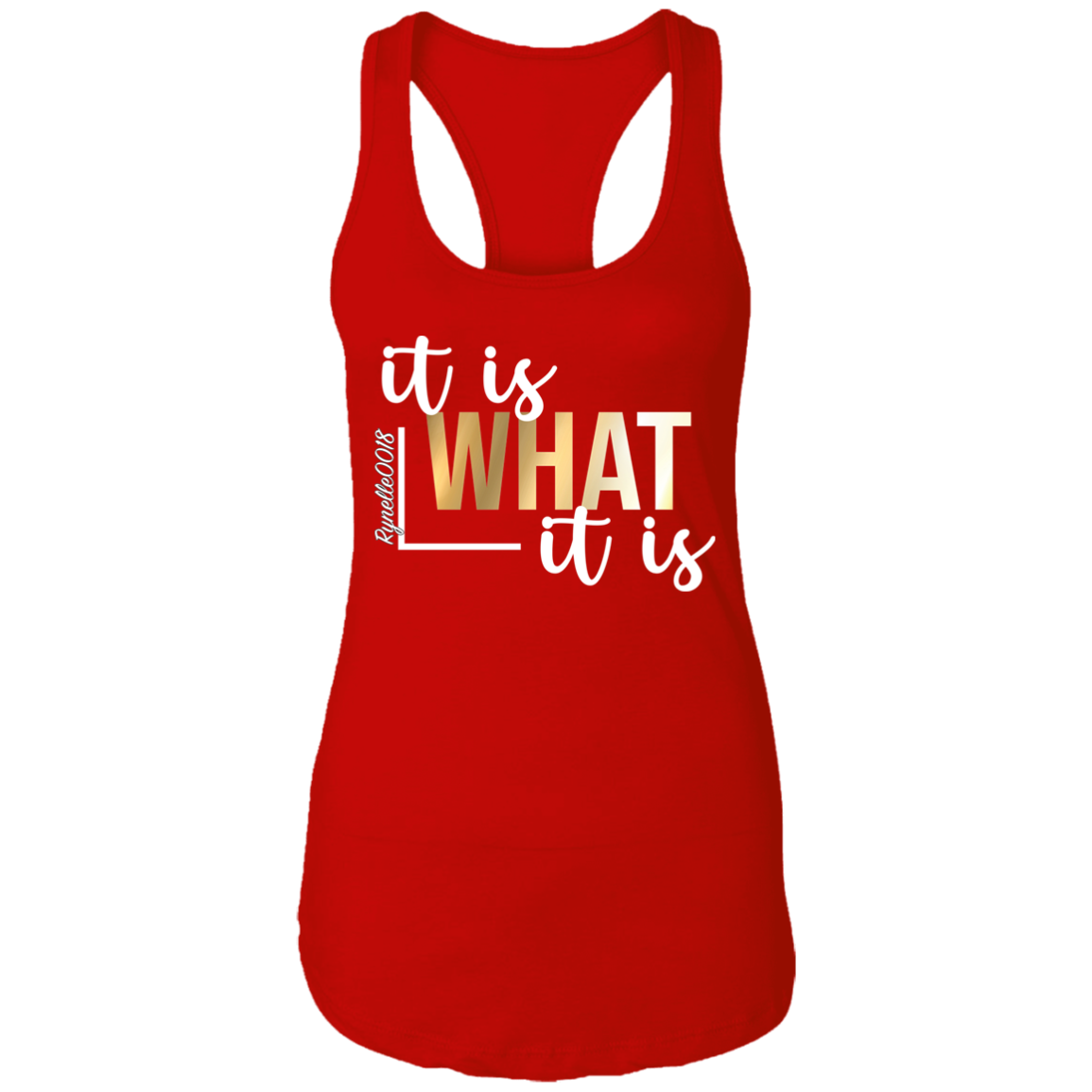 It Is What It Is Tank Top (Wht Writing)