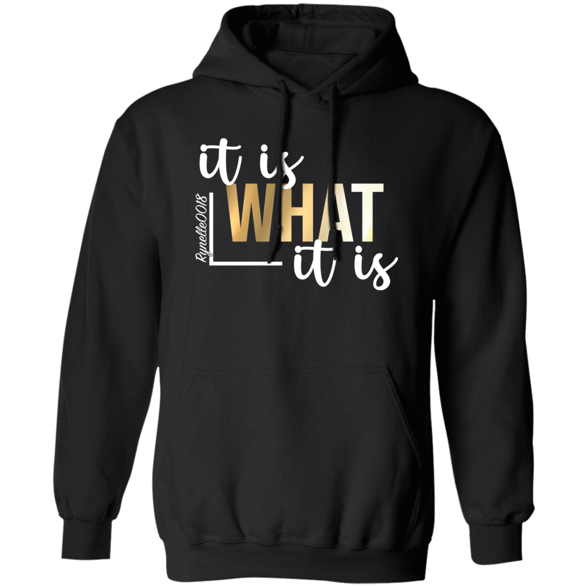 It Is What It Is Hoodie (Wht Writing)