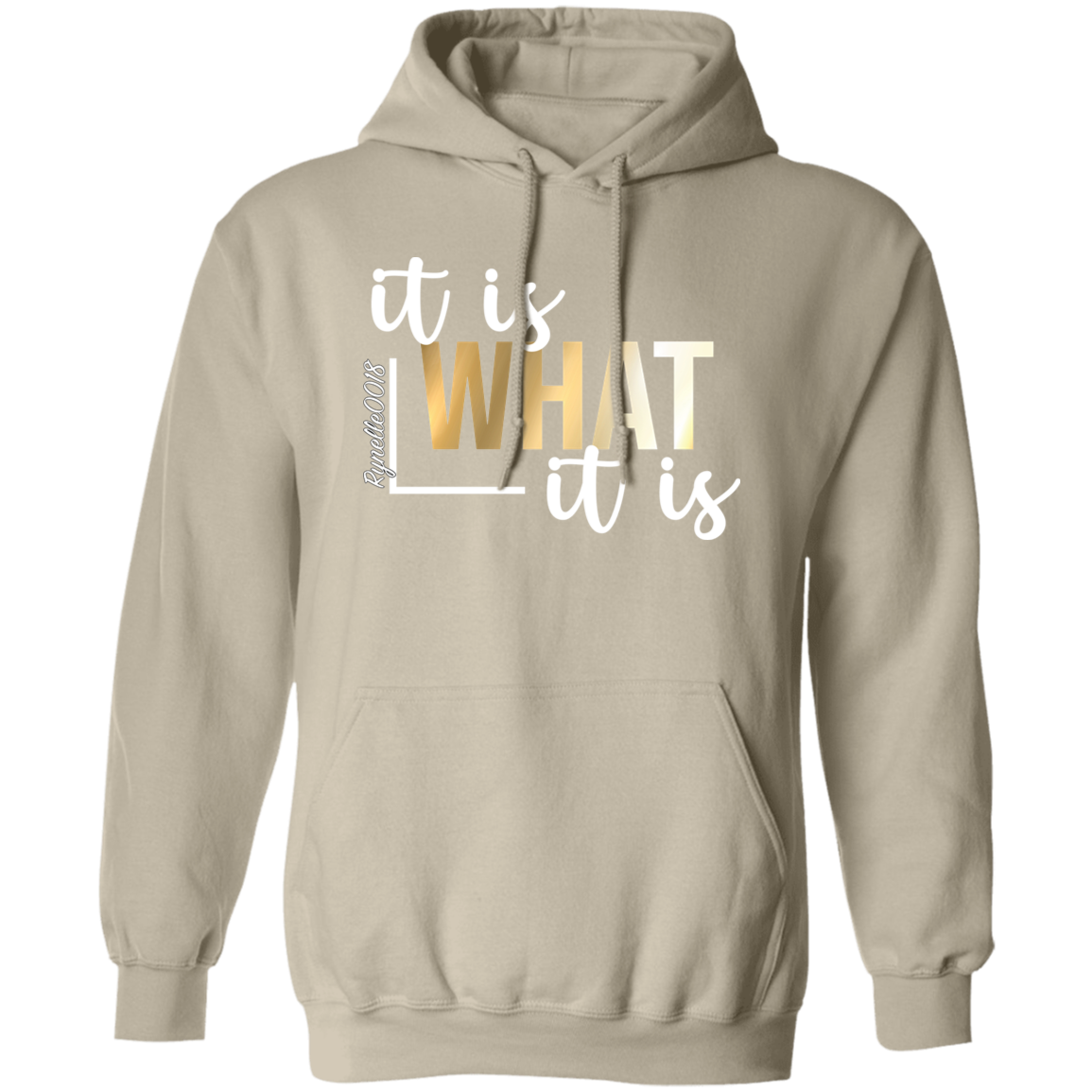 It Is What It Is Hoodie (Wht Writing)