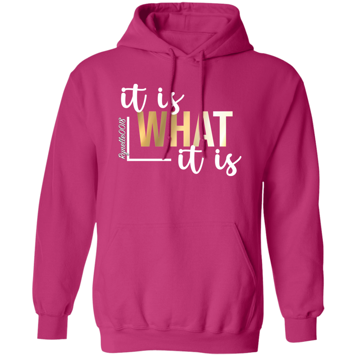 It Is What It Is Hoodie (Wht Writing)