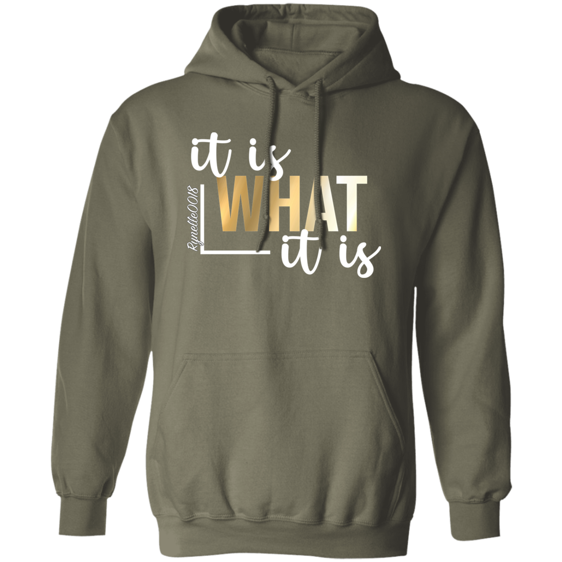 It Is What It Is Hoodie (Wht Writing)