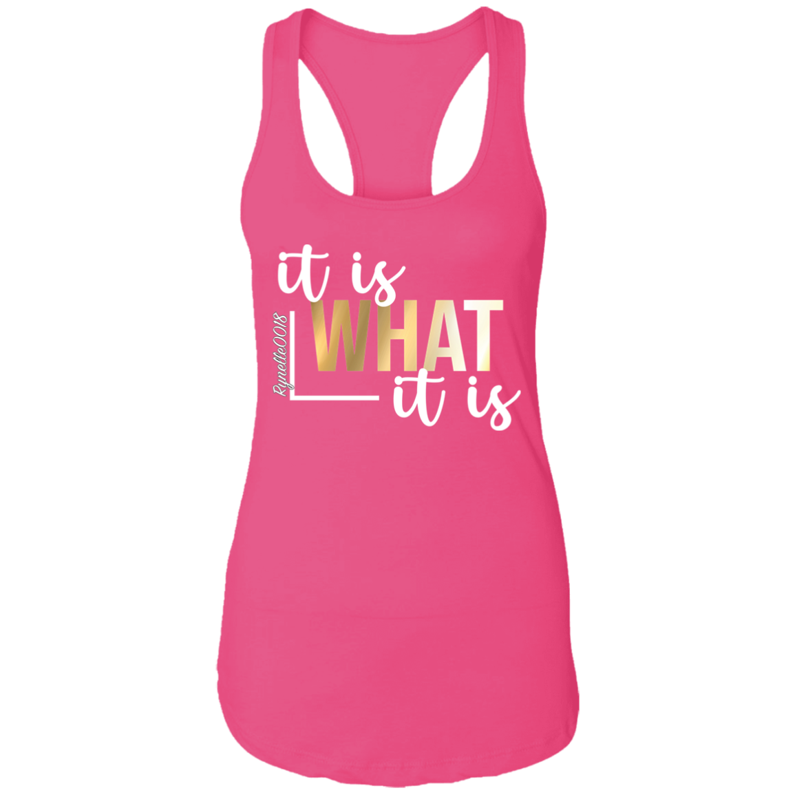 It Is What It Is Tank Top (Wht Writing)