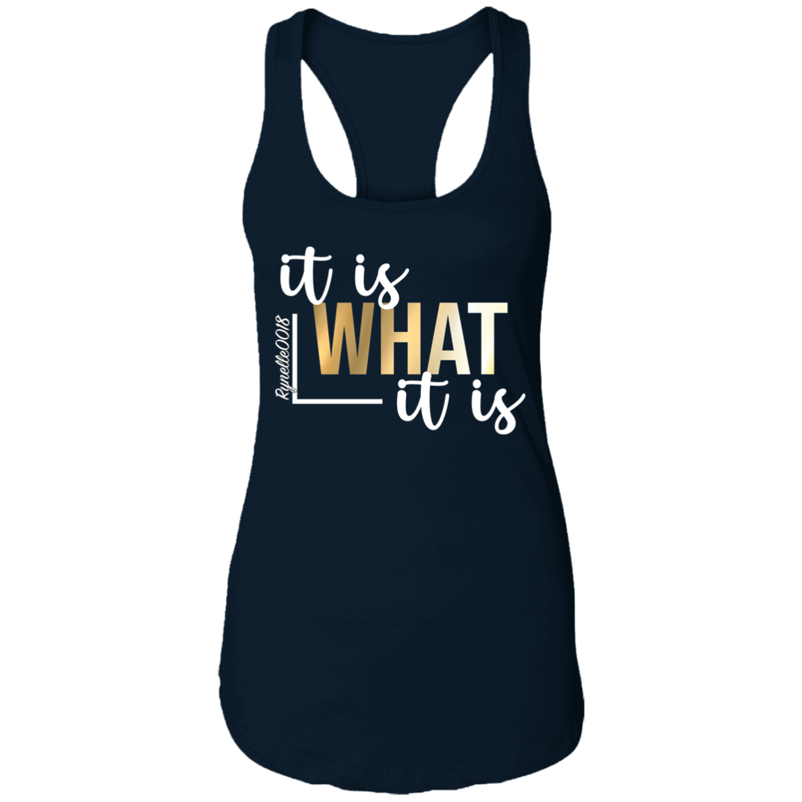 It Is What It Is Tank Top (Wht Writing)