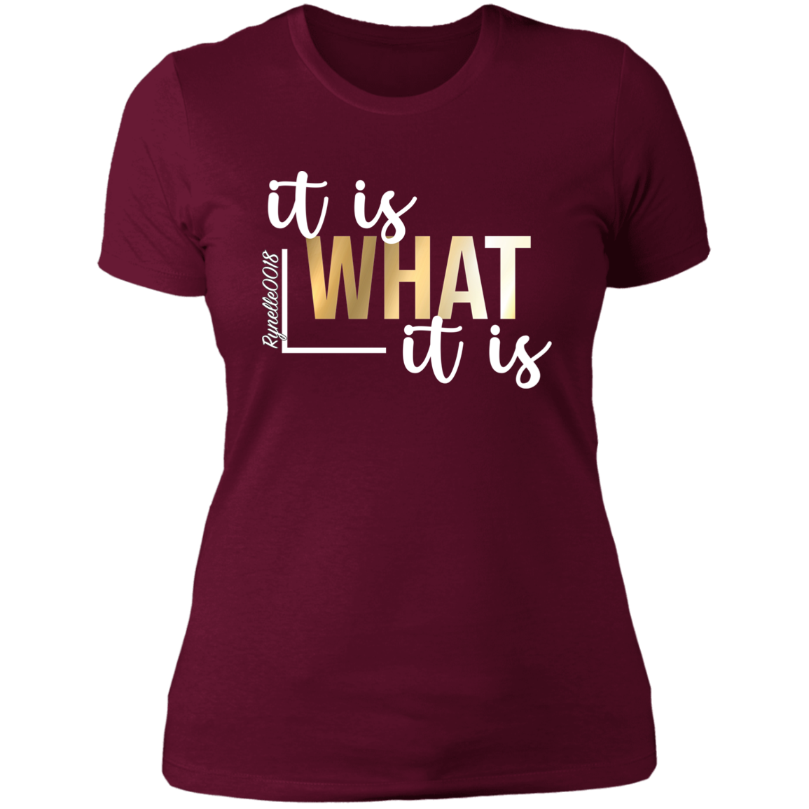 It Is What It Is T-Shirt ( Wht Writing)