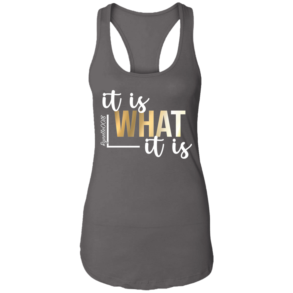 It Is What It Is Tank Top (Wht Writing)