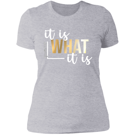 It Is What It Is T-Shirt ( Wht Writing)