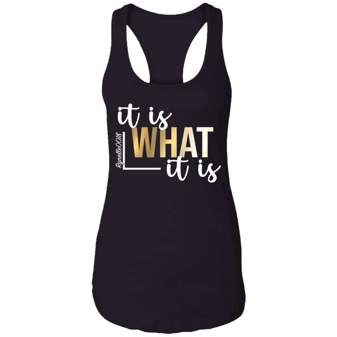 It Is What It Is Tank Top (Wht Writing)