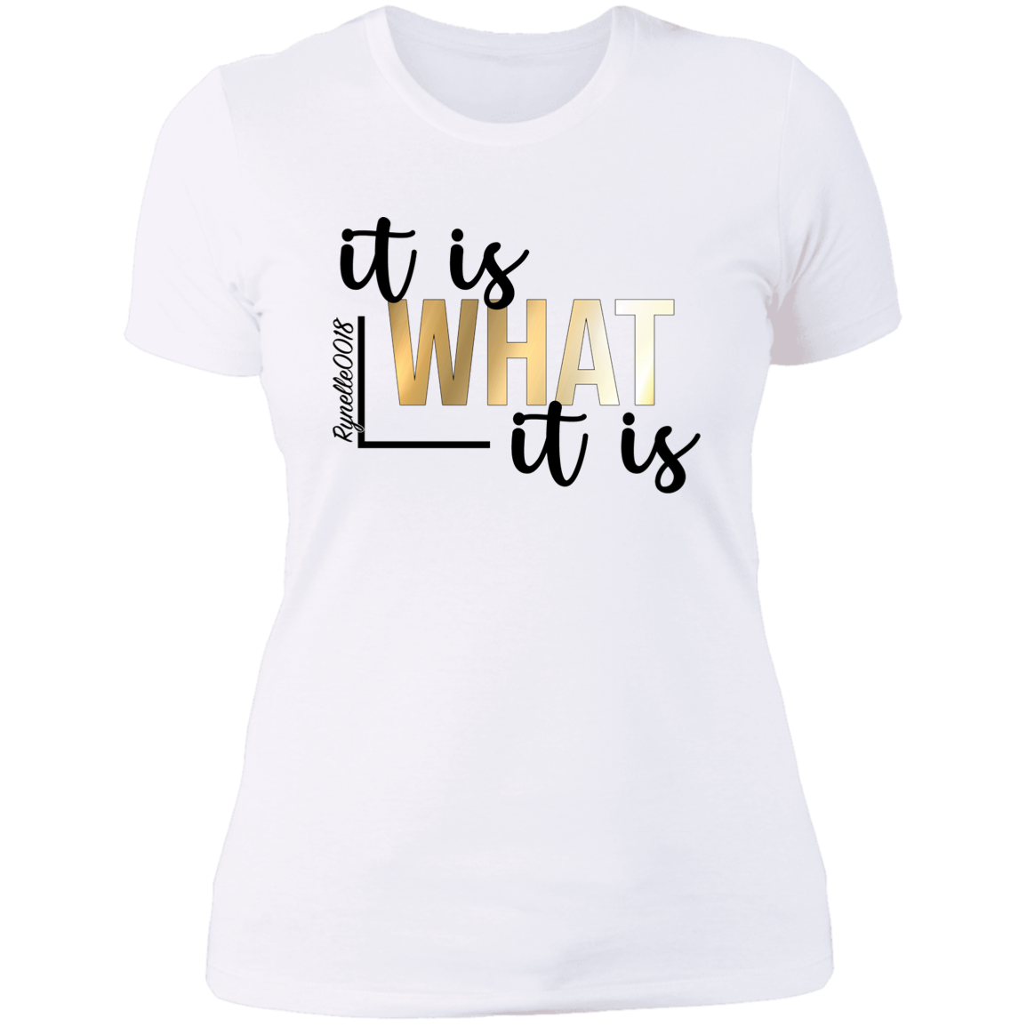 It Is What It Is T-Shirt ( Blk Writing)