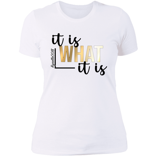 It Is What It Is T-Shirt ( Blk Writing)