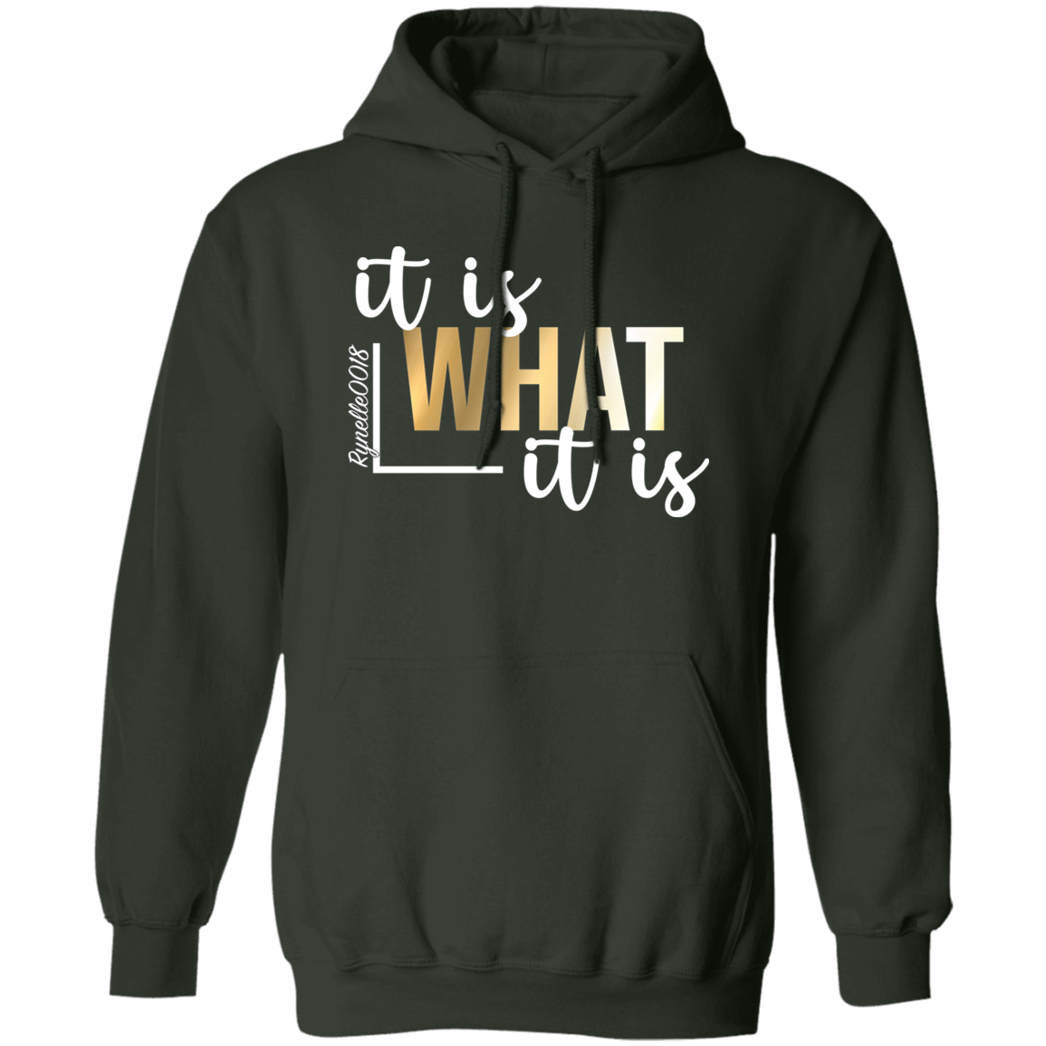 It Is What It Is Hoodie (Wht Writing)