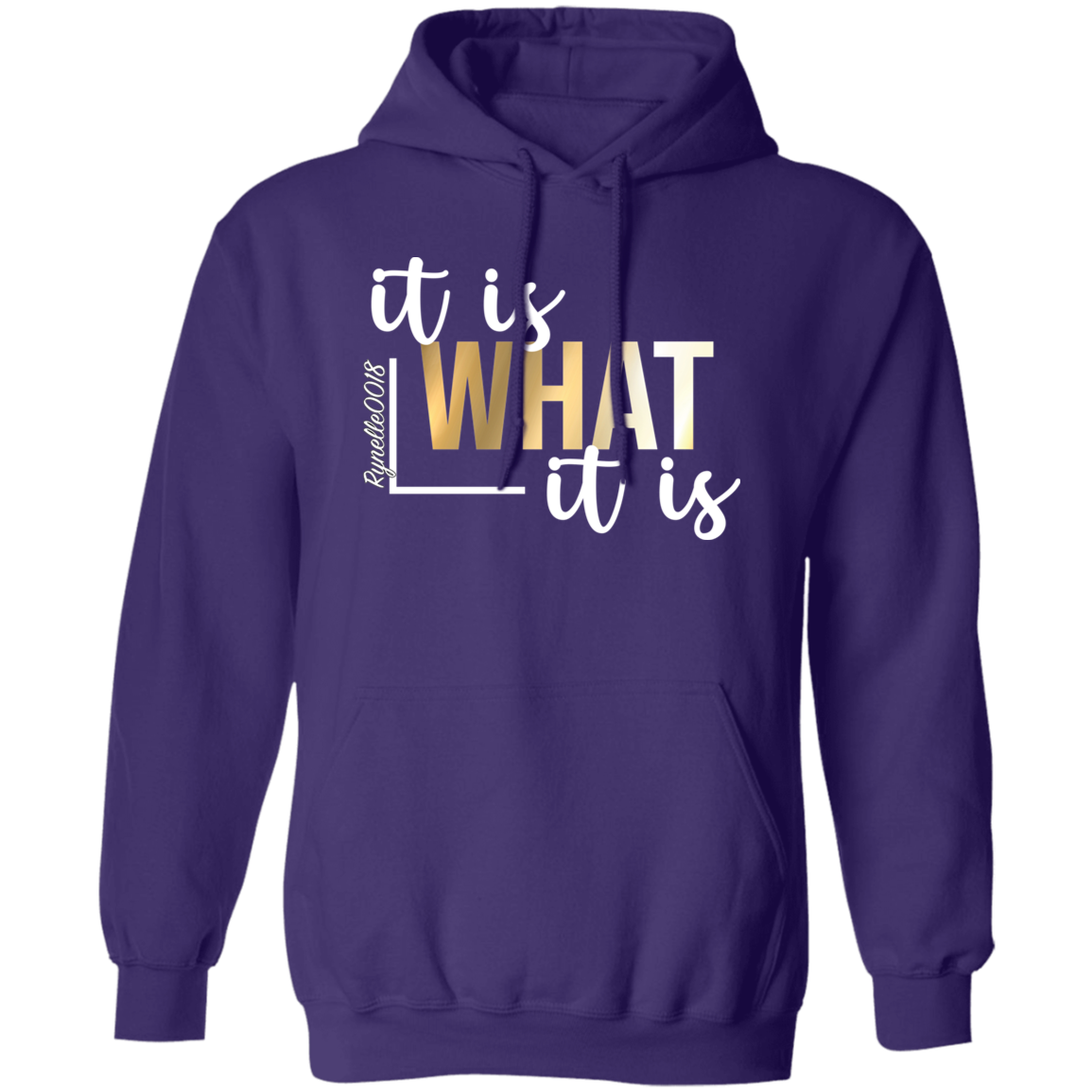 It Is What It Is Hoodie (Wht Writing)