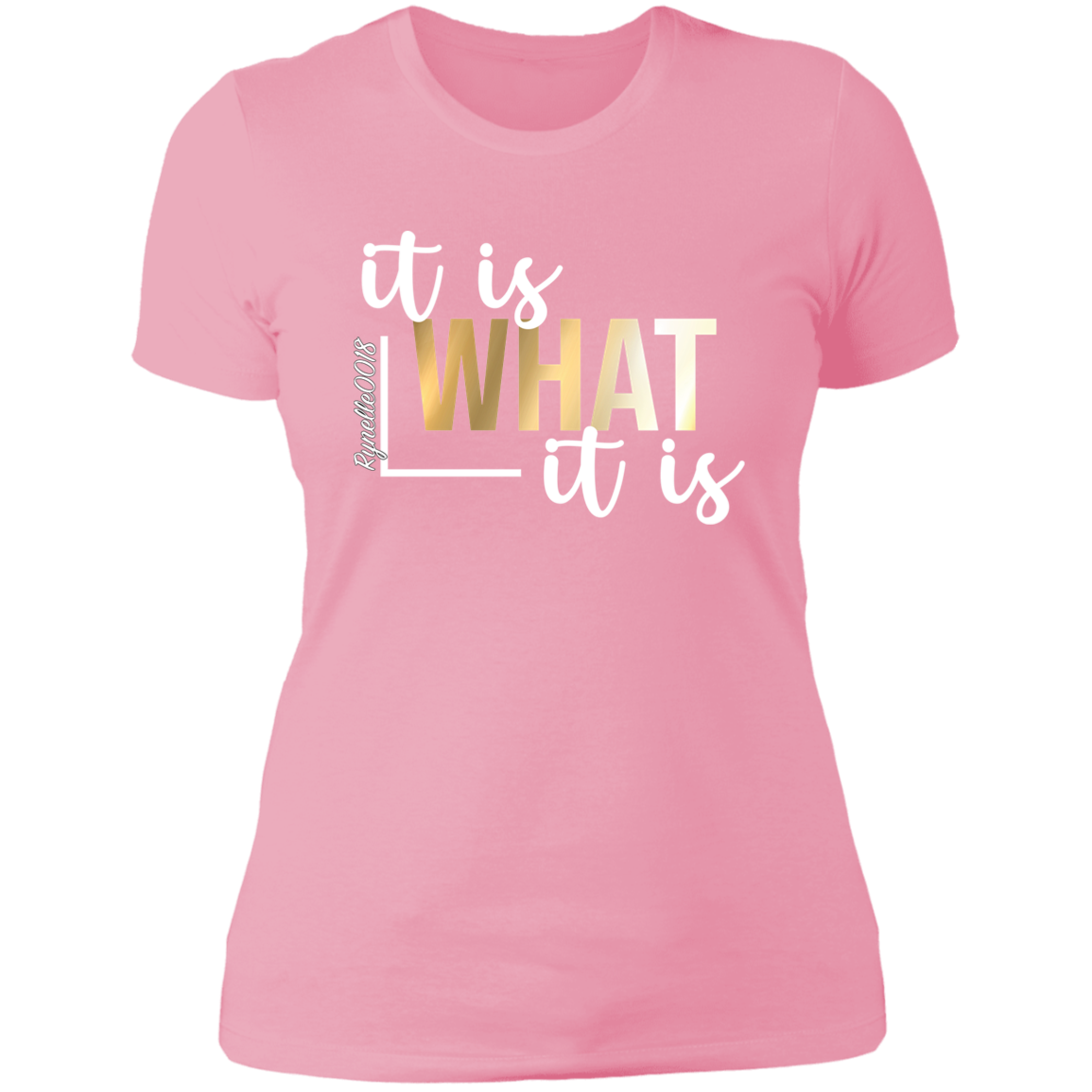 It Is What It Is T-Shirt ( Wht Writing)