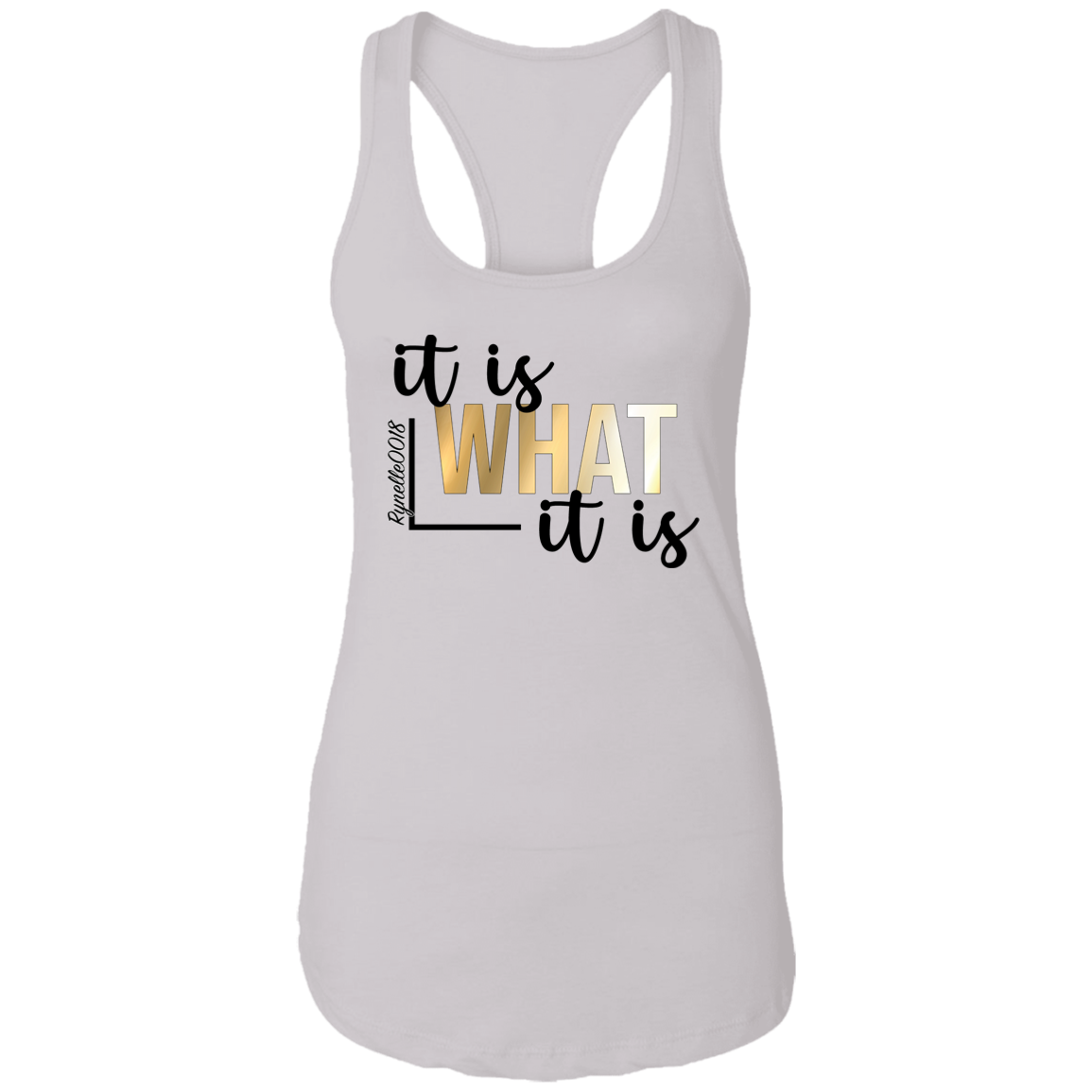 It Is What It Is Tank Top (Blk Writing)