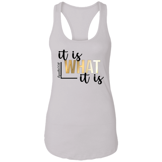 It Is What It Is Tank Top (Blk Writing)