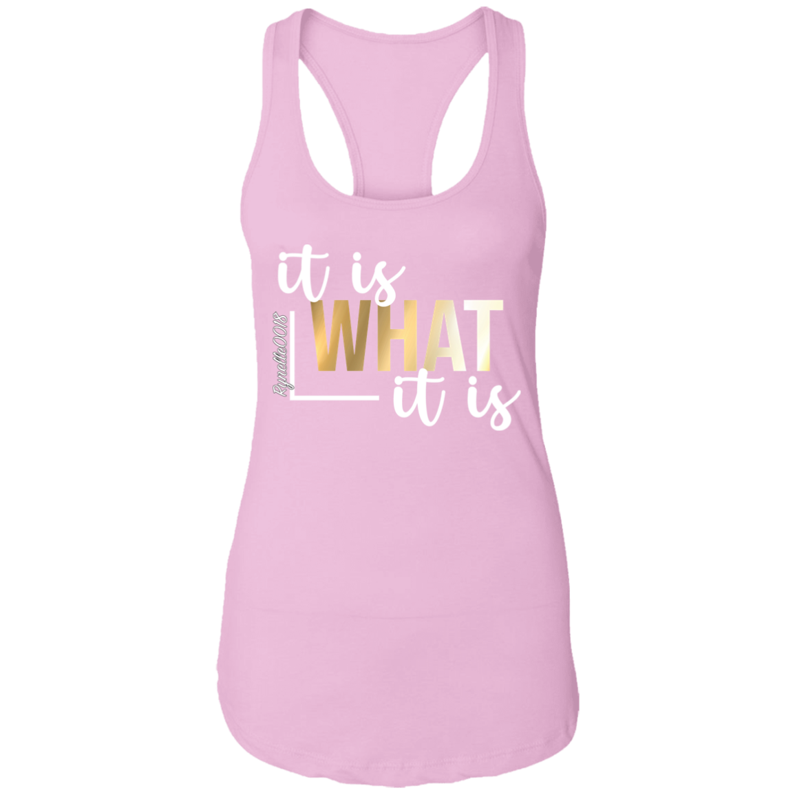 It Is What It Is Tank Top (Wht Writing)