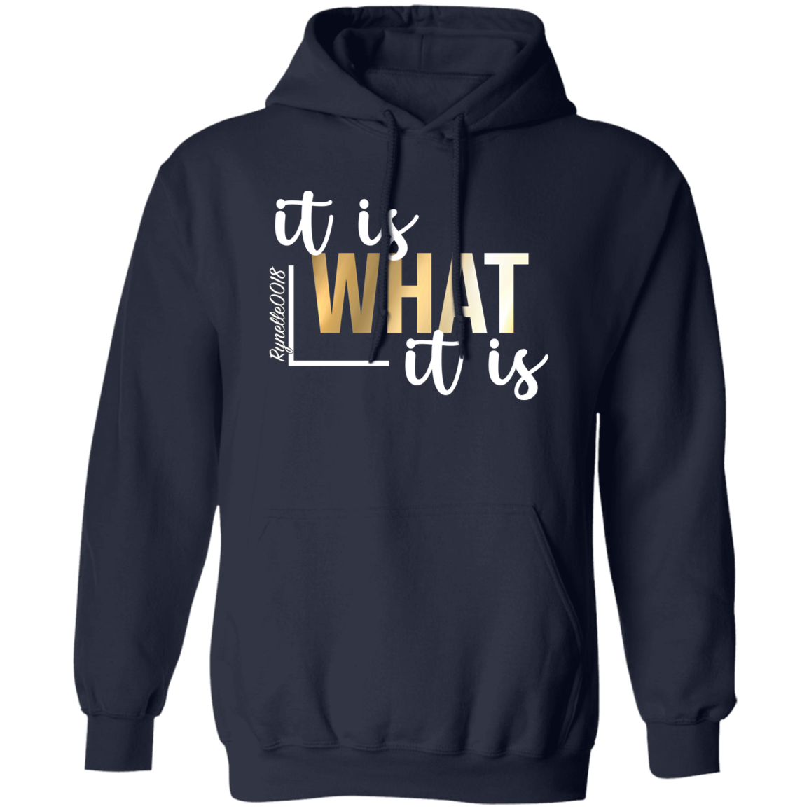 It Is What It Is Hoodie (Wht Writing)